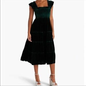 Hill House Home Ellie Nap Dress in Emerald Velvet